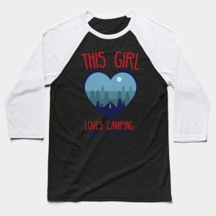 This girl loves camping with her husband Baseball T-Shirt